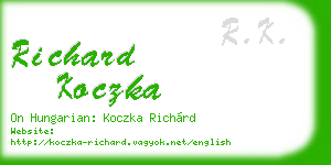 richard koczka business card